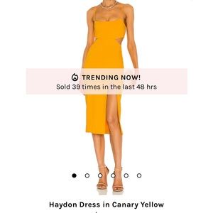 h:ours Haydon Dress in Canary Yellow